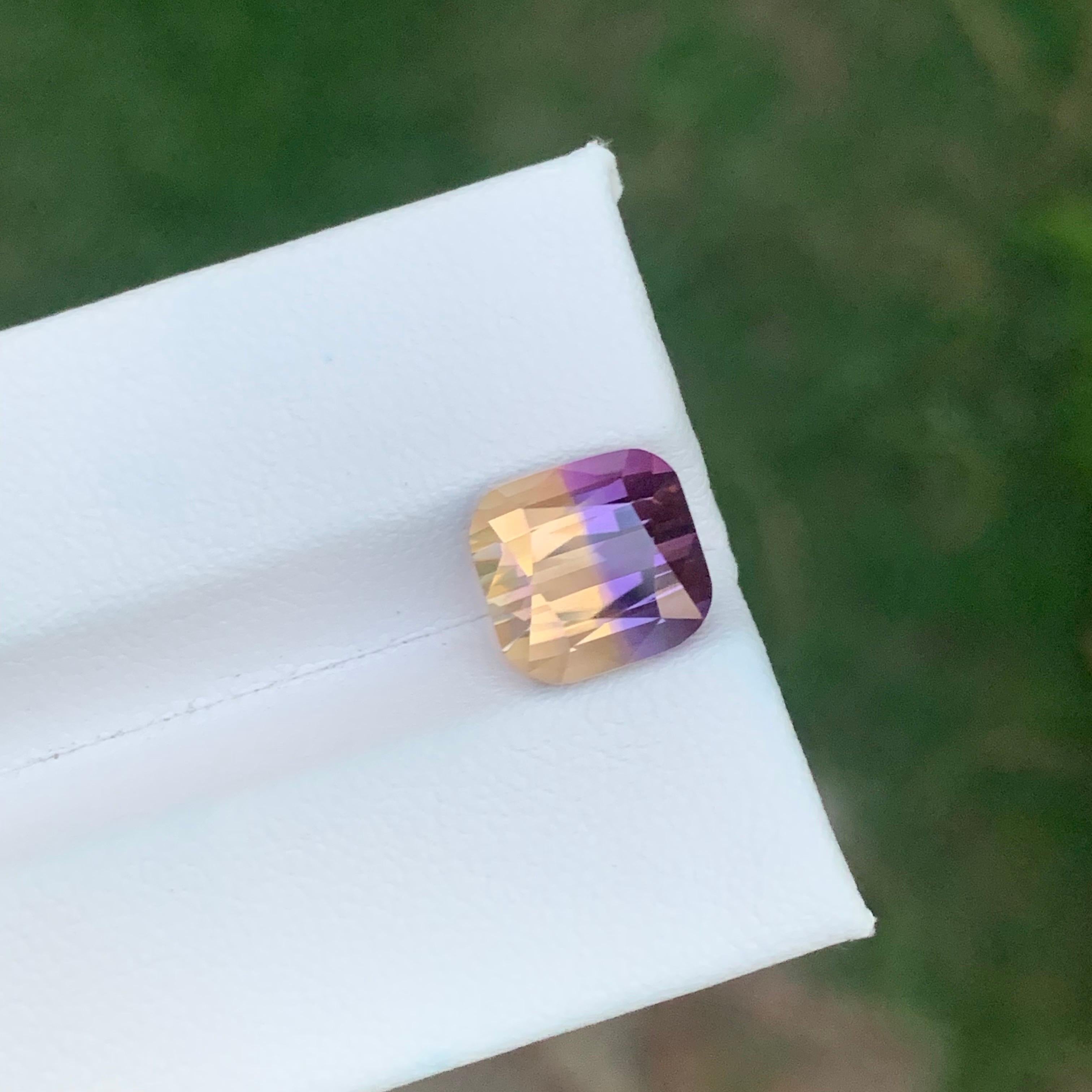 4.15 Carat Natural Loose Ametrine Cushion Shape Gemstone For Sale 5