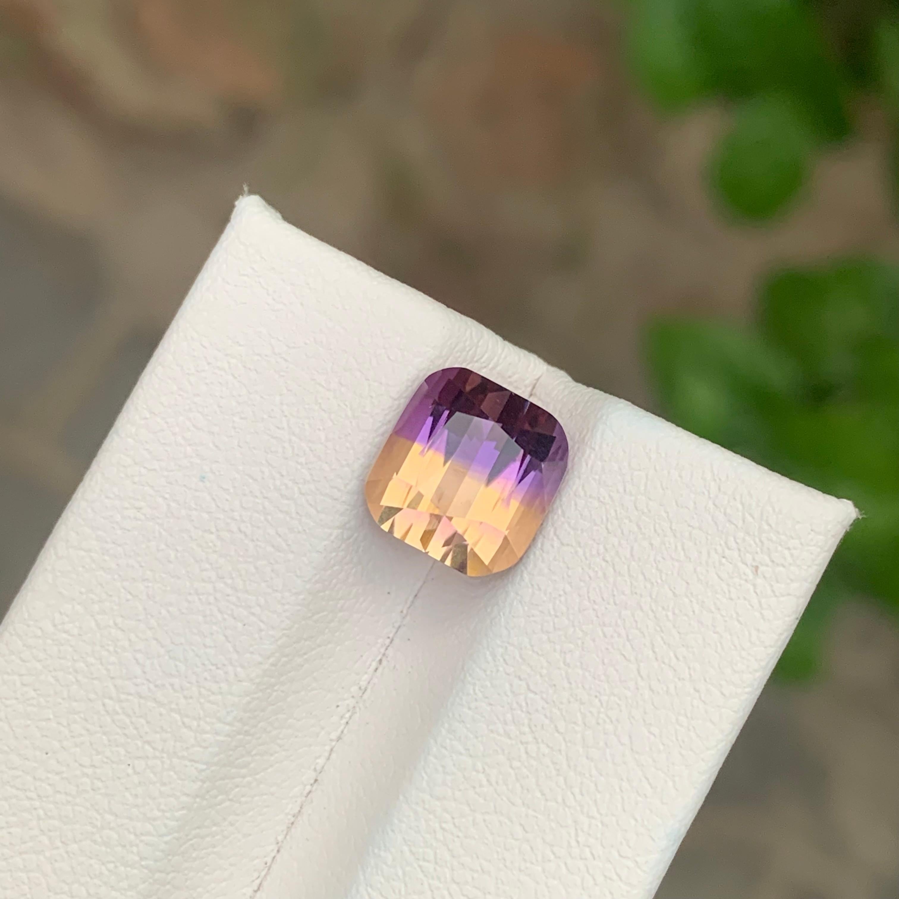 4.20 Carat Natural Loose Ametrine Cushion Shape Gemstone For Sale 8