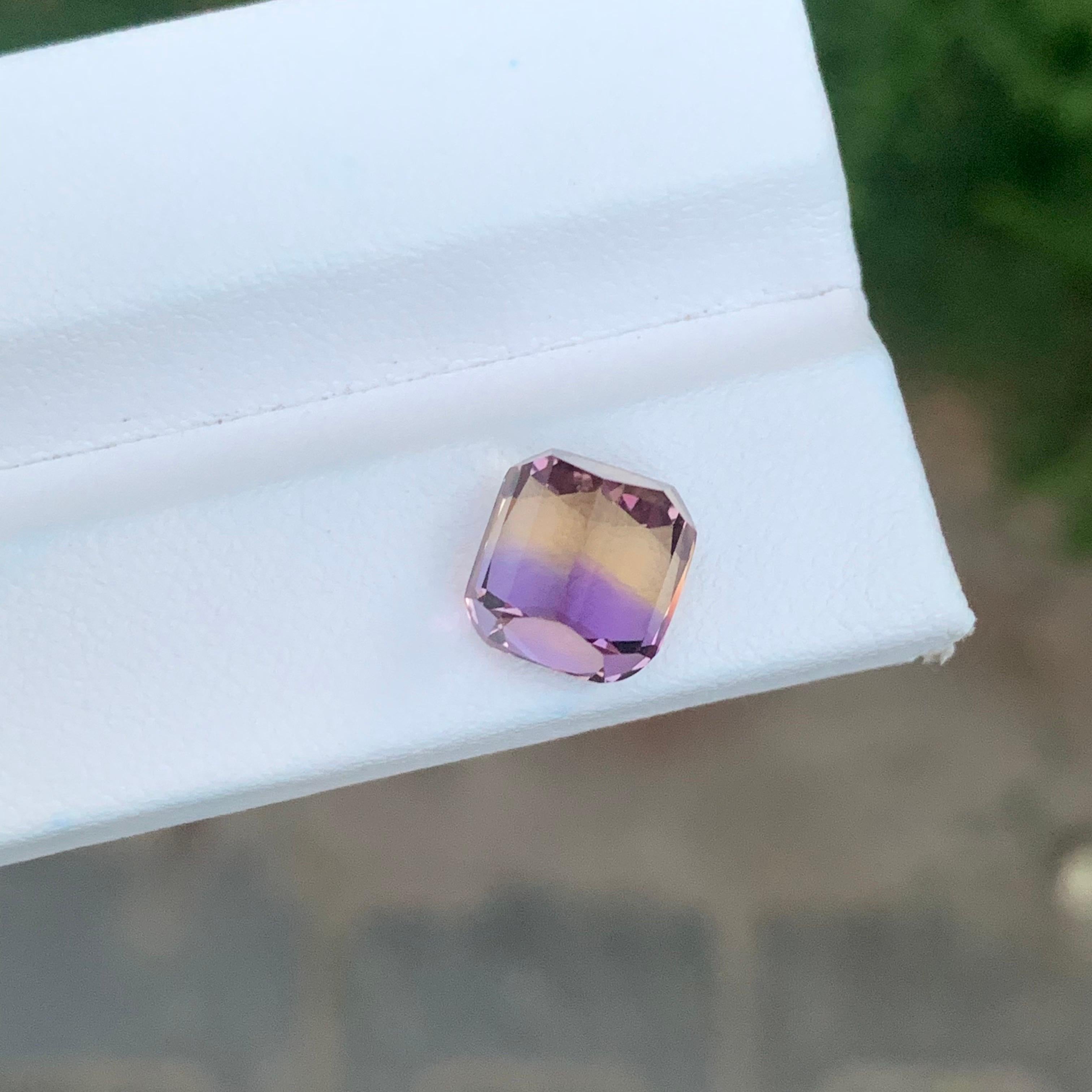 4.15 Carat Natural Loose Ametrine Cushion Shape Gemstone In New Condition For Sale In Peshawar, PK