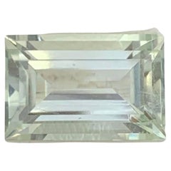 4.15 Carat Natural Loose Greenish Amethyst Stone Baguette Cut African Gemstone 4.15 Carat Natural Loose Greenish Amethyst Stone Baguette Cut African Gemstone