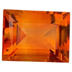 4.15 Carat Natural Loose Madeira Citrine Baguette Shape Gem For Jewellery