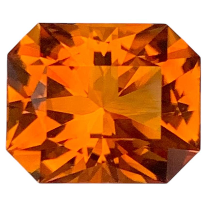 4.15 Carat Natural Loose Maraba Citrine Octagon Cut Gemstone