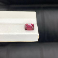 4.15 Carat Natural Loose Pinkish Red Garnet Stone Cushion Cut Tanzanian Gemstone