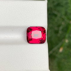 4.15 Carat Natural Loose Red Color Garnet Stone Cushion Cut Tanzanian Gemstone