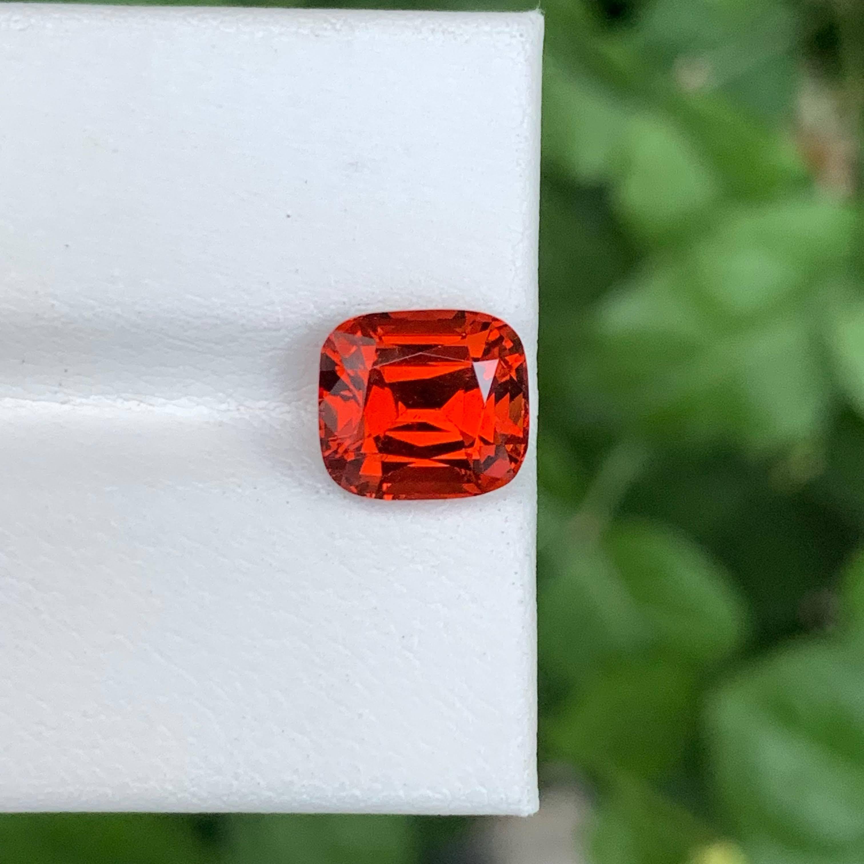 4,15 quilates granate espesartita natural suelto talla cojín piedra preciosa de Tanzania en venta 5
