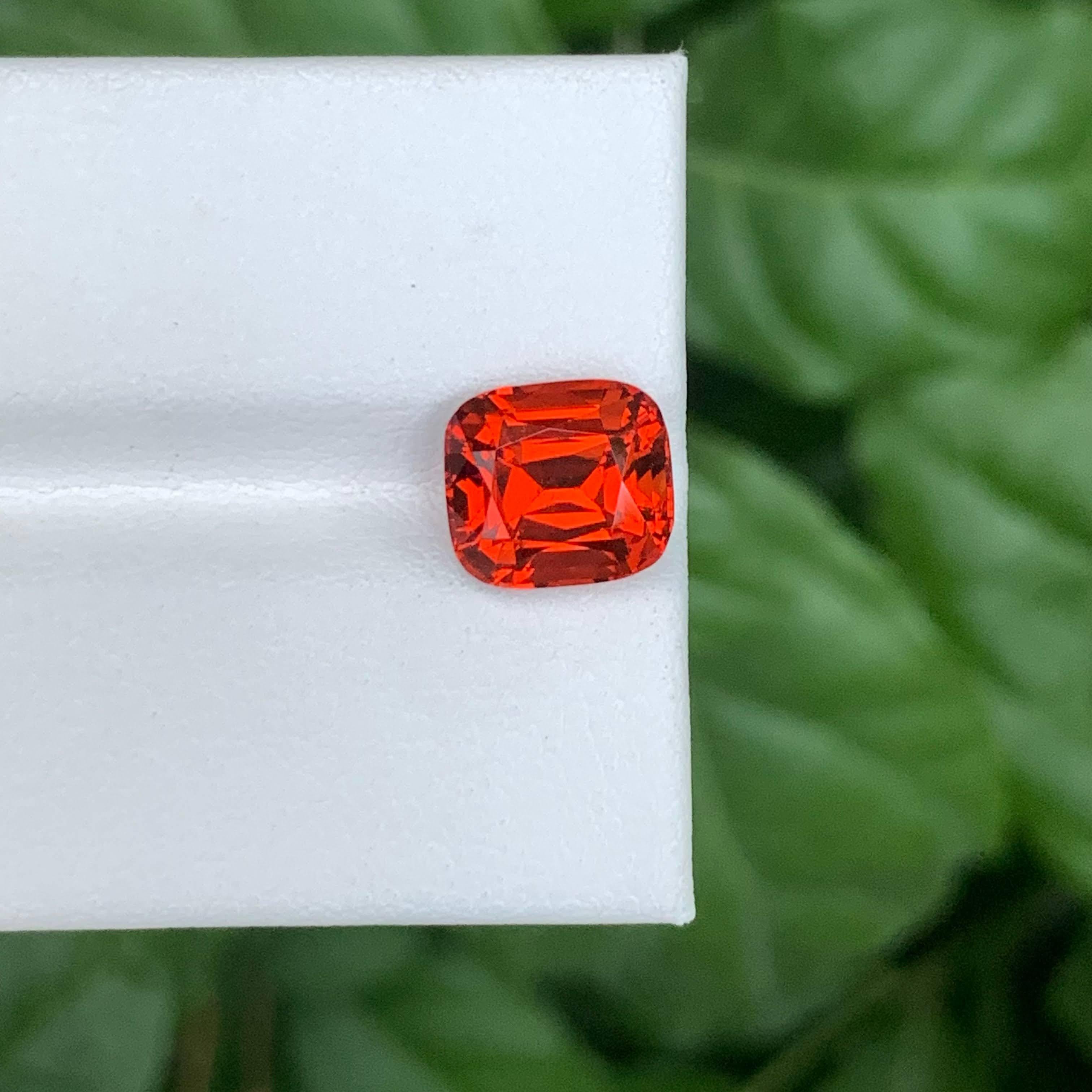 4,15 quilates granate espesartita natural suelto talla cojín piedra preciosa de Tanzania en venta 2