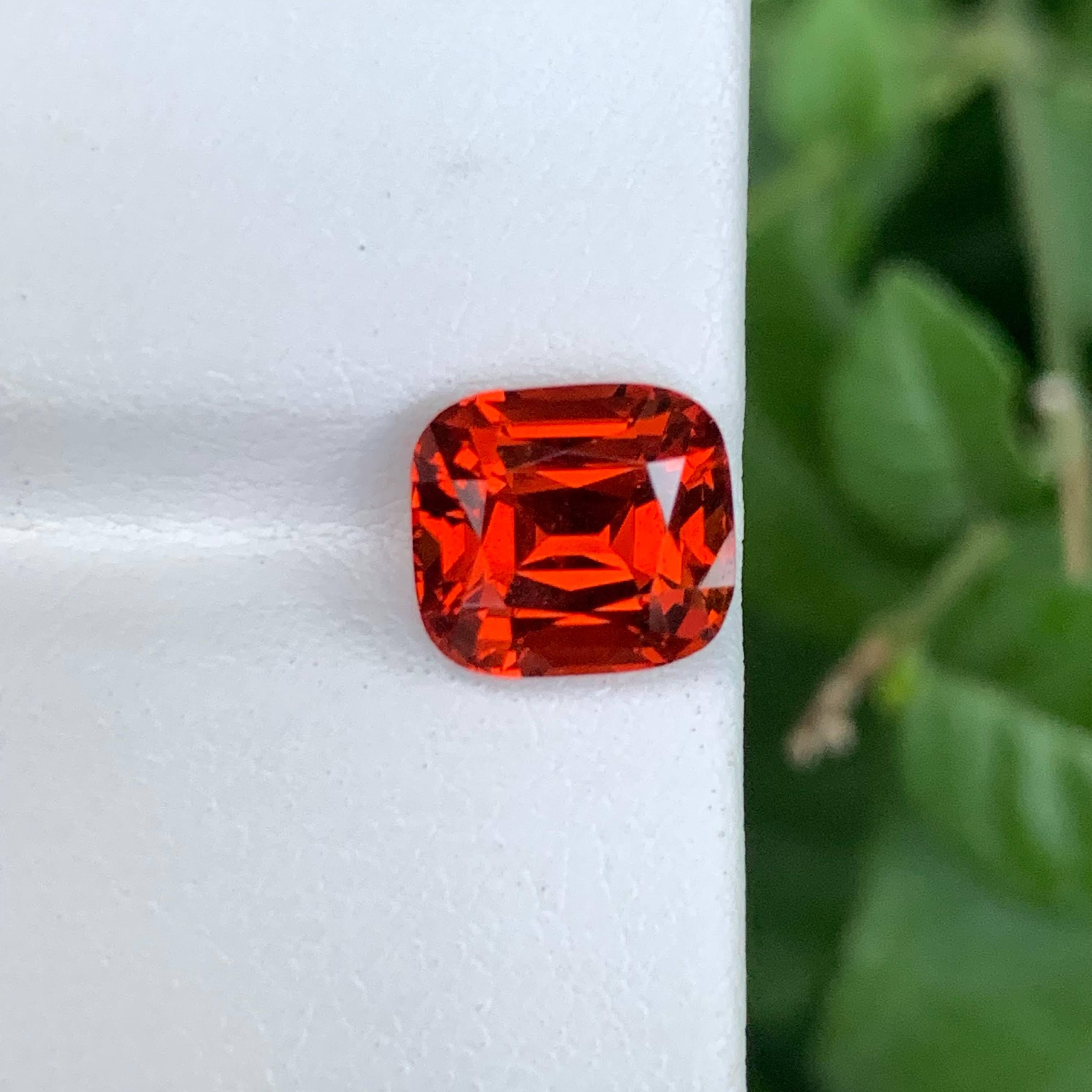 4,15 quilates granate espesartita natural suelto talla cojín piedra preciosa de Tanzania en venta 3
