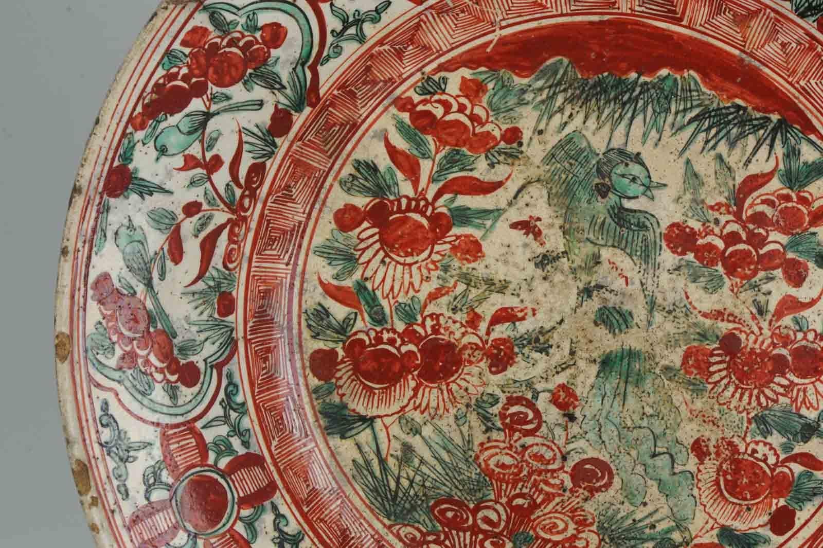 Antique Chinese Porcelain Wanli 16th-17th Century Ming Swatow Large Plate 4