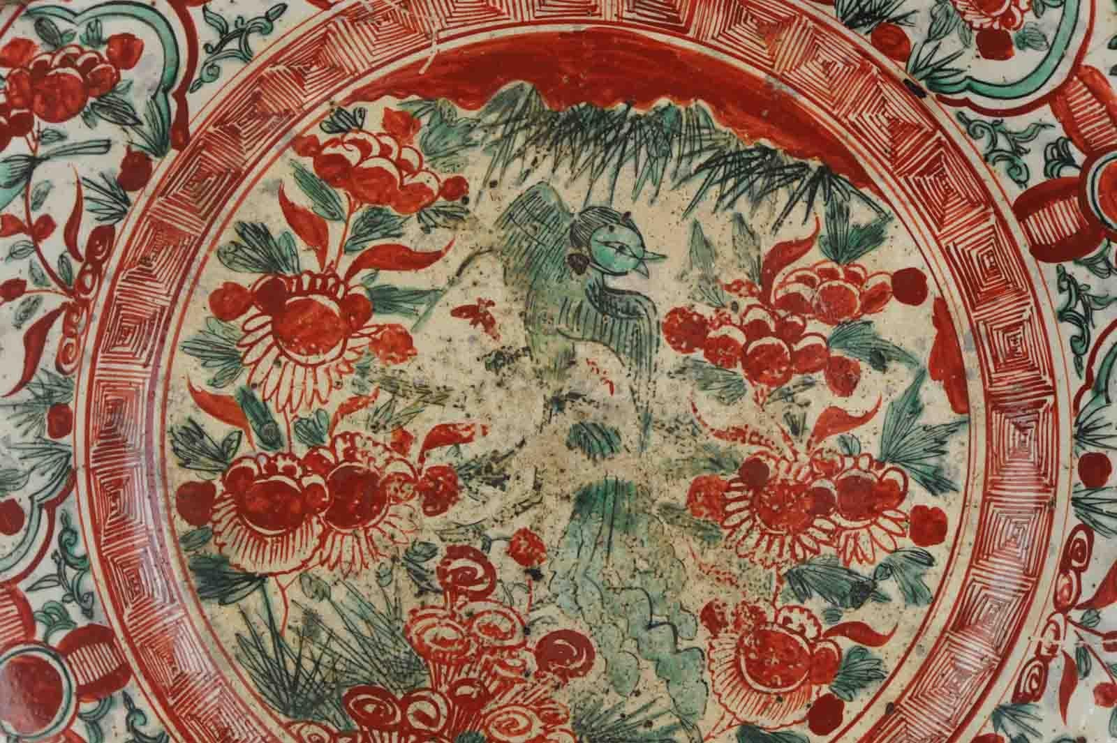 Antique Chinese Porcelain Wanli 16th-17th Century Ming Swatow Large Plate 2