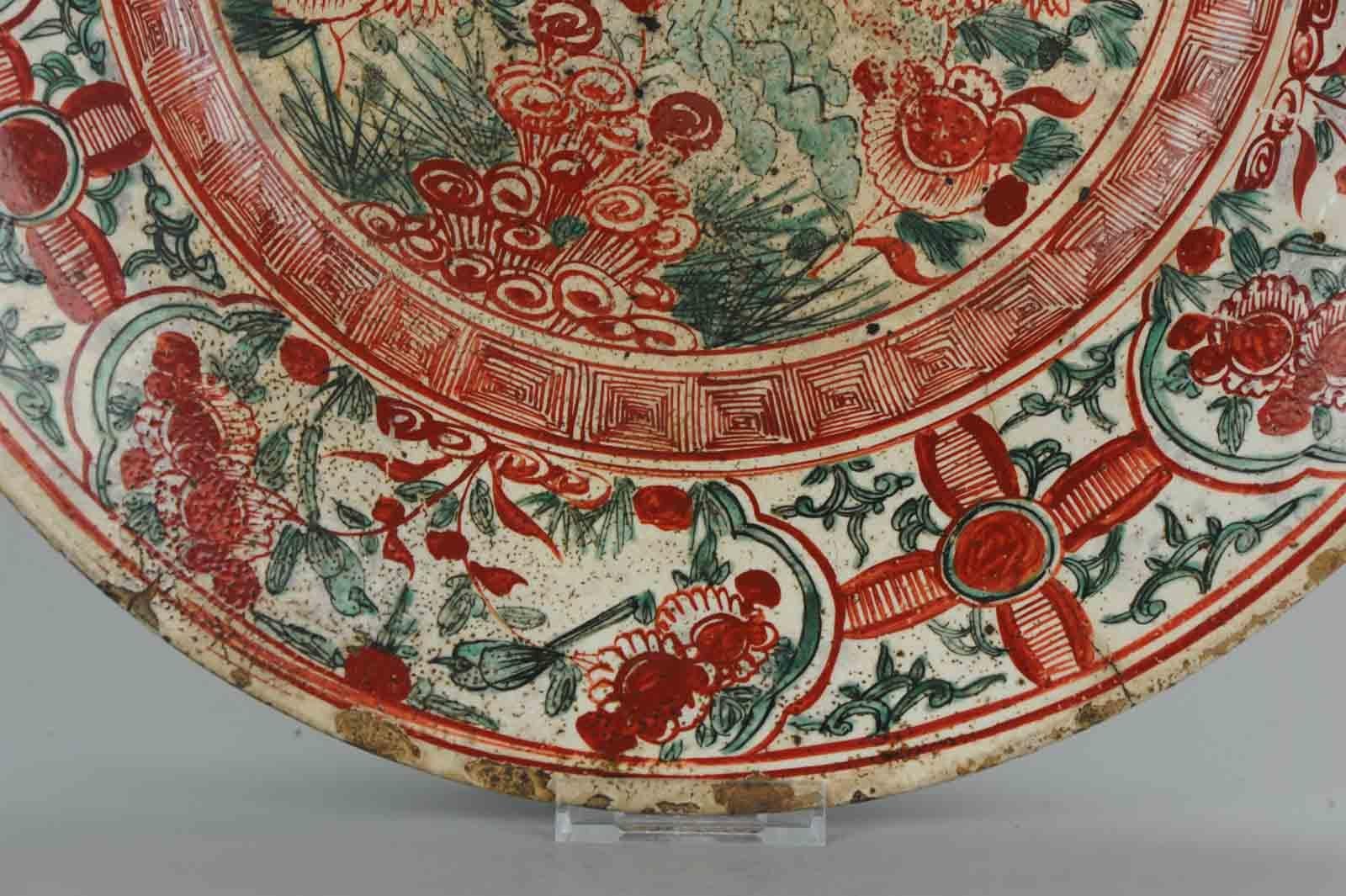 Antique Chinese Porcelain Wanli 16th-17th Century Ming Swatow Large Plate 3