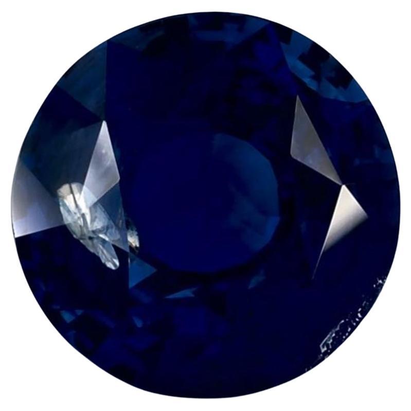 4.15 Ct Blue Sapphire Round Loose Gemstone