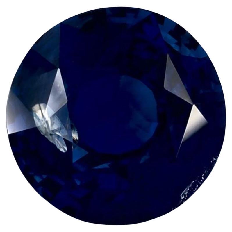 4.15 Ct Blue Sapphire Round Loose Gemstone (pierre précieuse en vrac)
