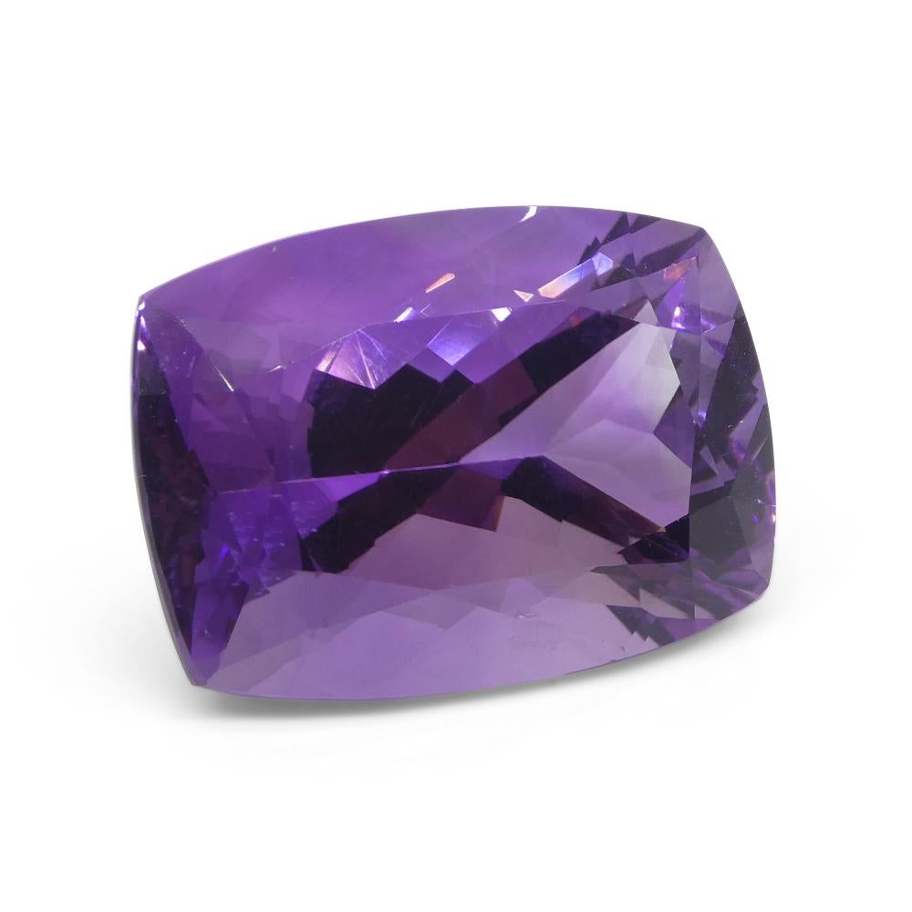 Women's or Men's 41.54ct Cushion Purple Amethyst from Uruguay For Sale
