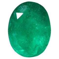 4.16 Carat Deep Green Colombian Emerald Oval Cut - May Birthstone Gem