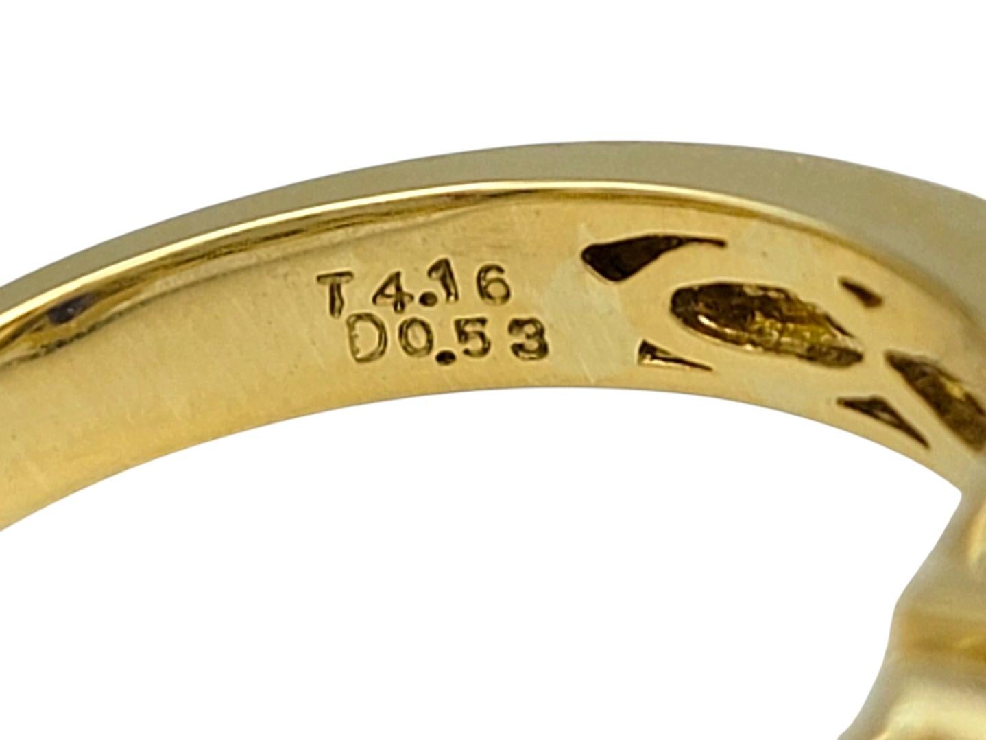 Cóctel de tanzanita y diamantes talla oval de 4,16 quilates en oro amarillo de 18 quilates en venta 3