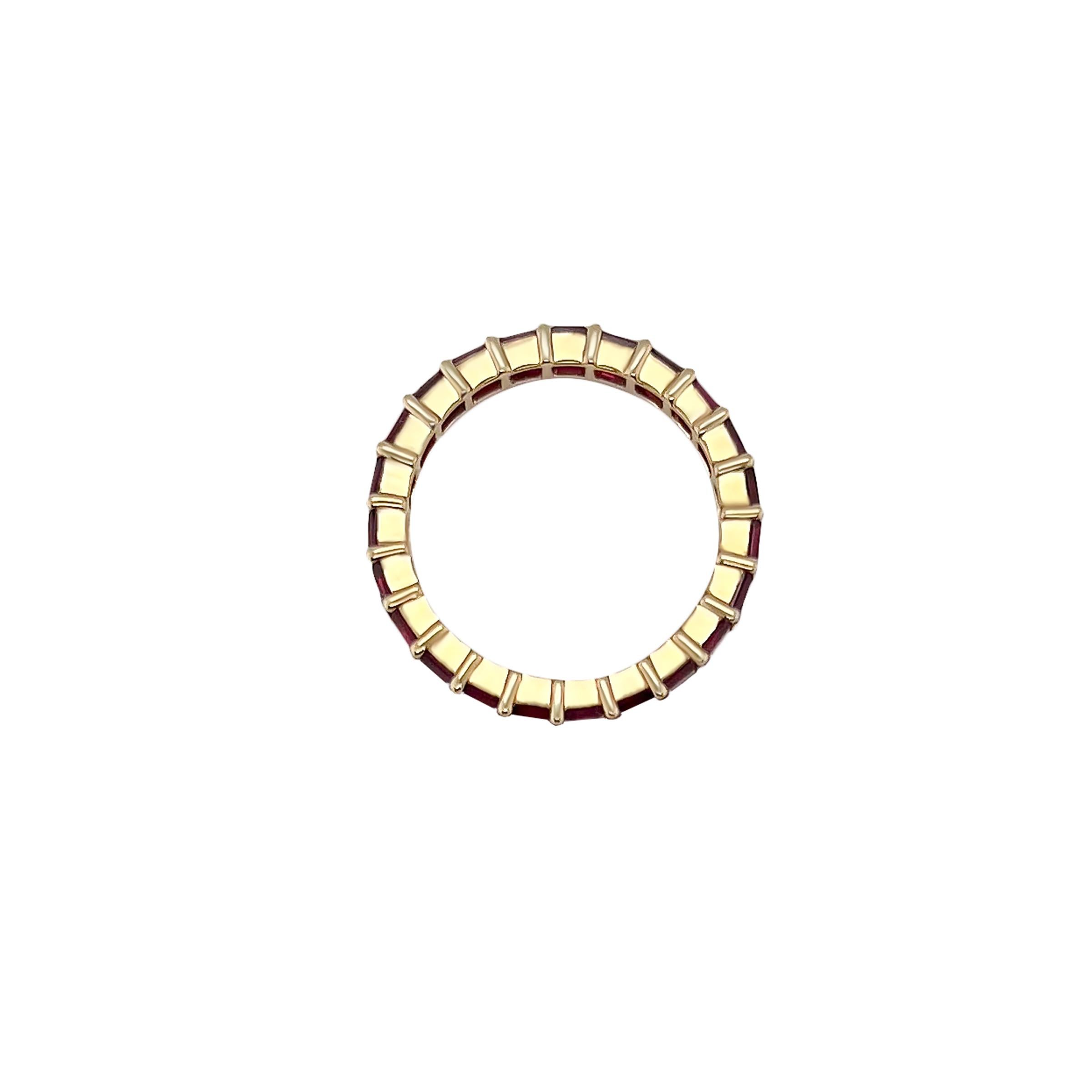 ruby eternity ring yellow gold