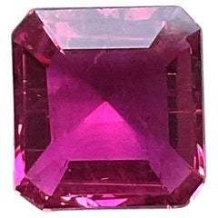 4.16 Carats Rubellite Tourmaline Octa Faceted Cut stone Top Quality Natural gem