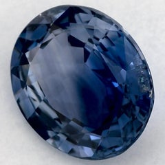 4.16 Karat Blauer Saphir Oval Loser Edelstein