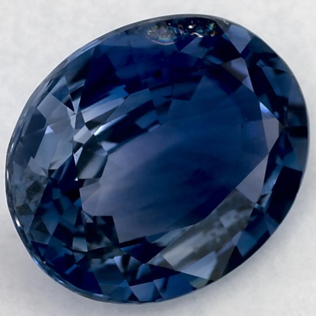 Taglio ovale 4.16 carati di zaffiro blu ovale sfuso in vendita