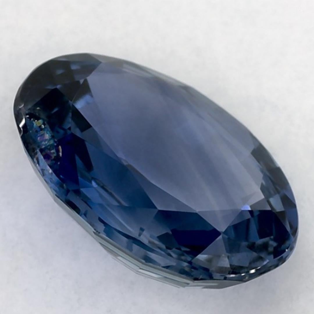 4.16 carati di zaffiro blu ovale sfuso in vendita 1