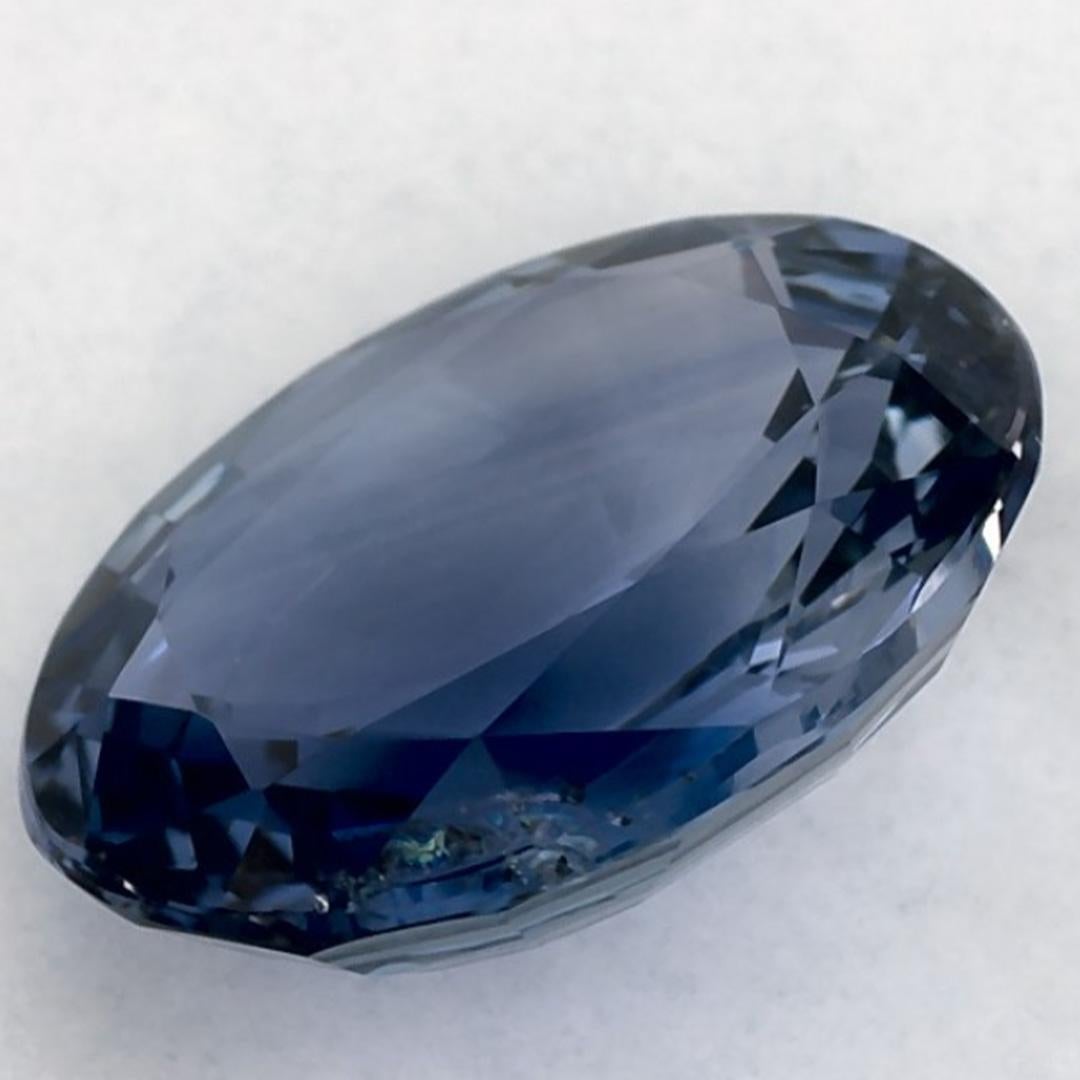 4.16 carati di zaffiro blu ovale sfuso in vendita 3