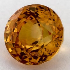 4.16 Ct Yellow Sapphire Round Loose Gemstone
