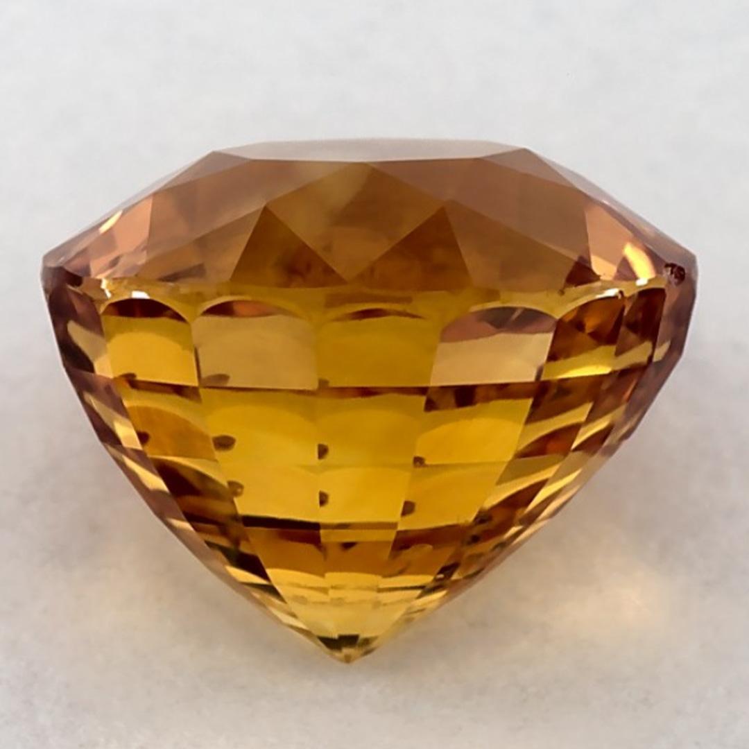 4.16 Ct Yellow Sapphire Round Loose Gemstone (pierre précieuse en vrac) Neuf - En vente à Fort Lee, NJ
