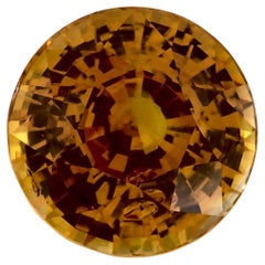 4.16 Ct Yellow Sapphire Round Loose Gemstone (pierre précieuse en vrac)