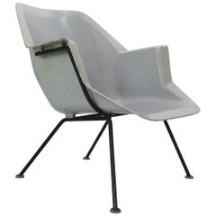 Chaise à coque en fibre de verre 416 de Wim Rietveld & Andre Cordemeyer pour Gispen, années 1950