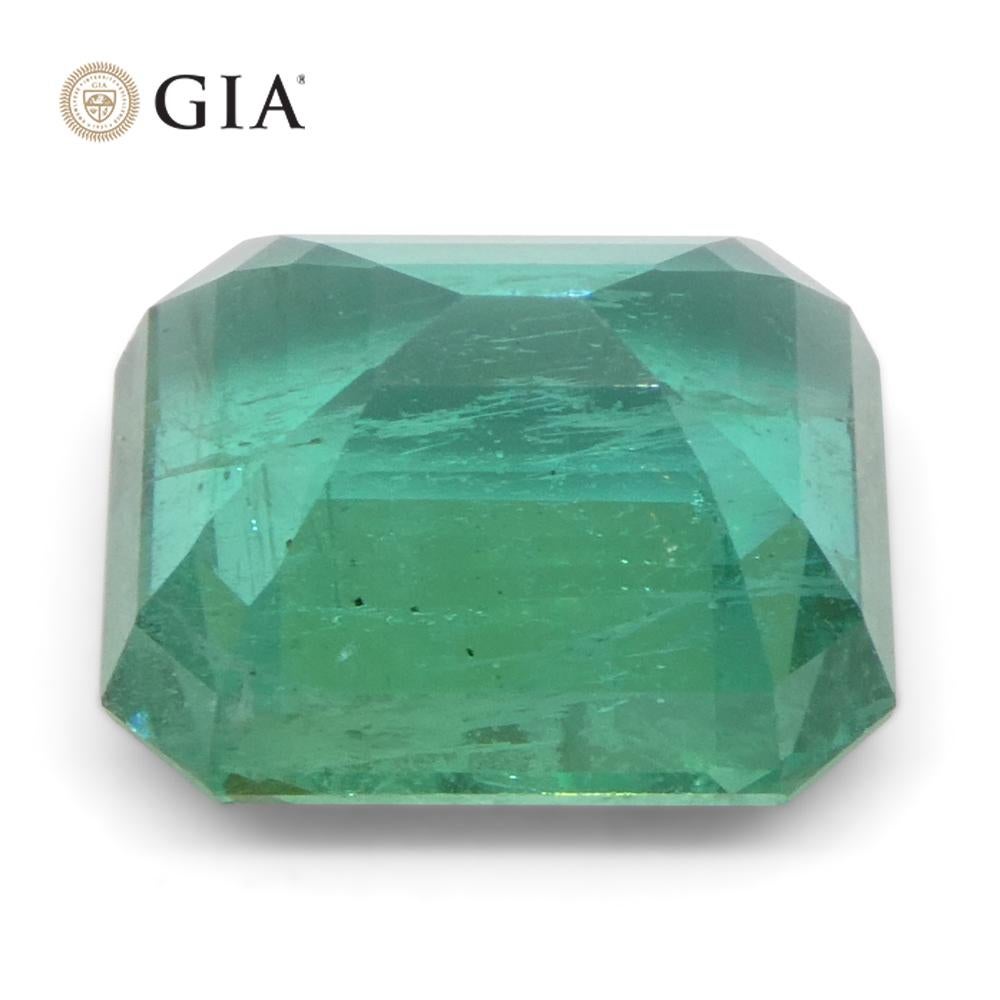 Achteckiger grüner Smaragd im Smaragdschliff, 4,16 Karat, GIA-zertifizierter Zambia (F2) im Angebot 6