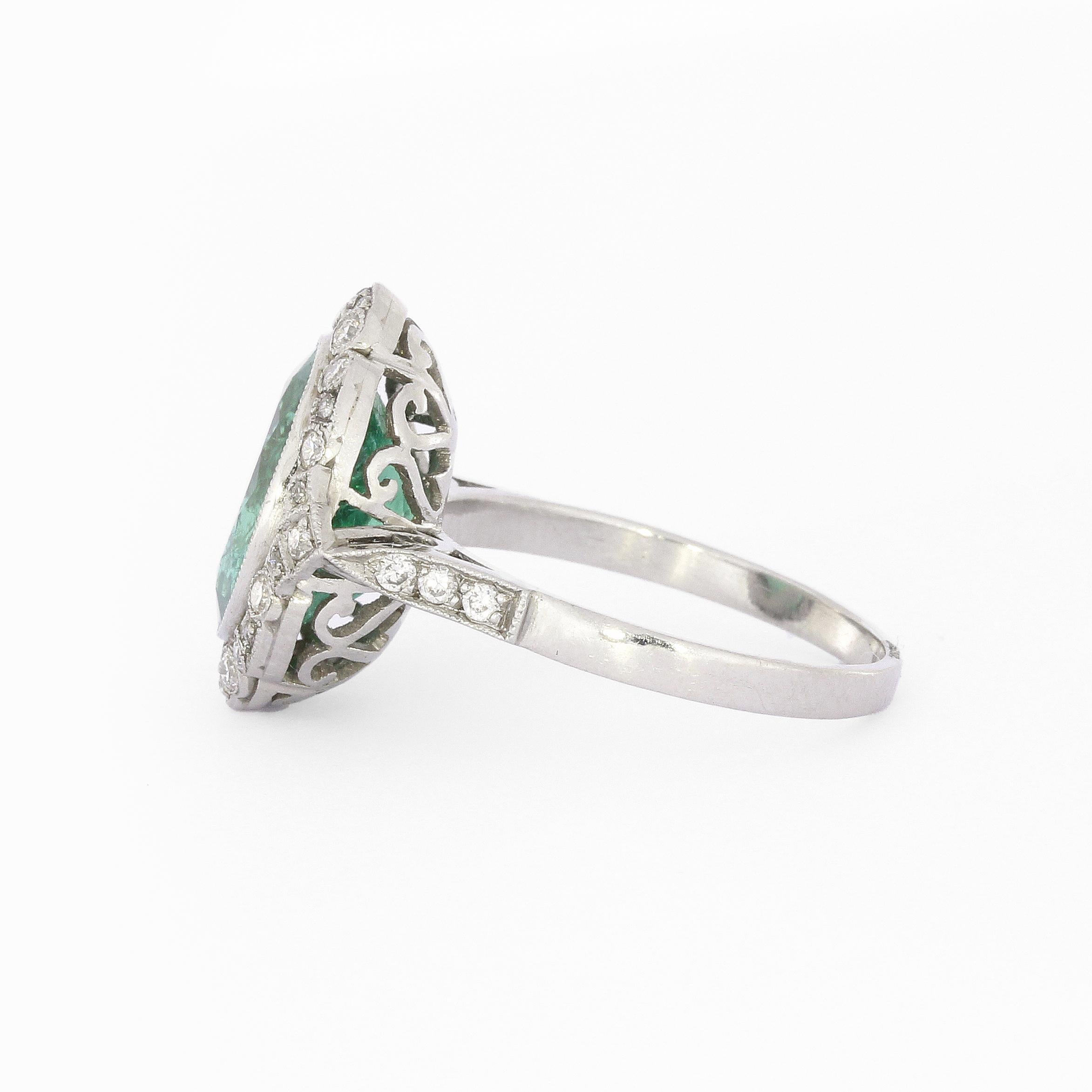 vintage oval emerald ring