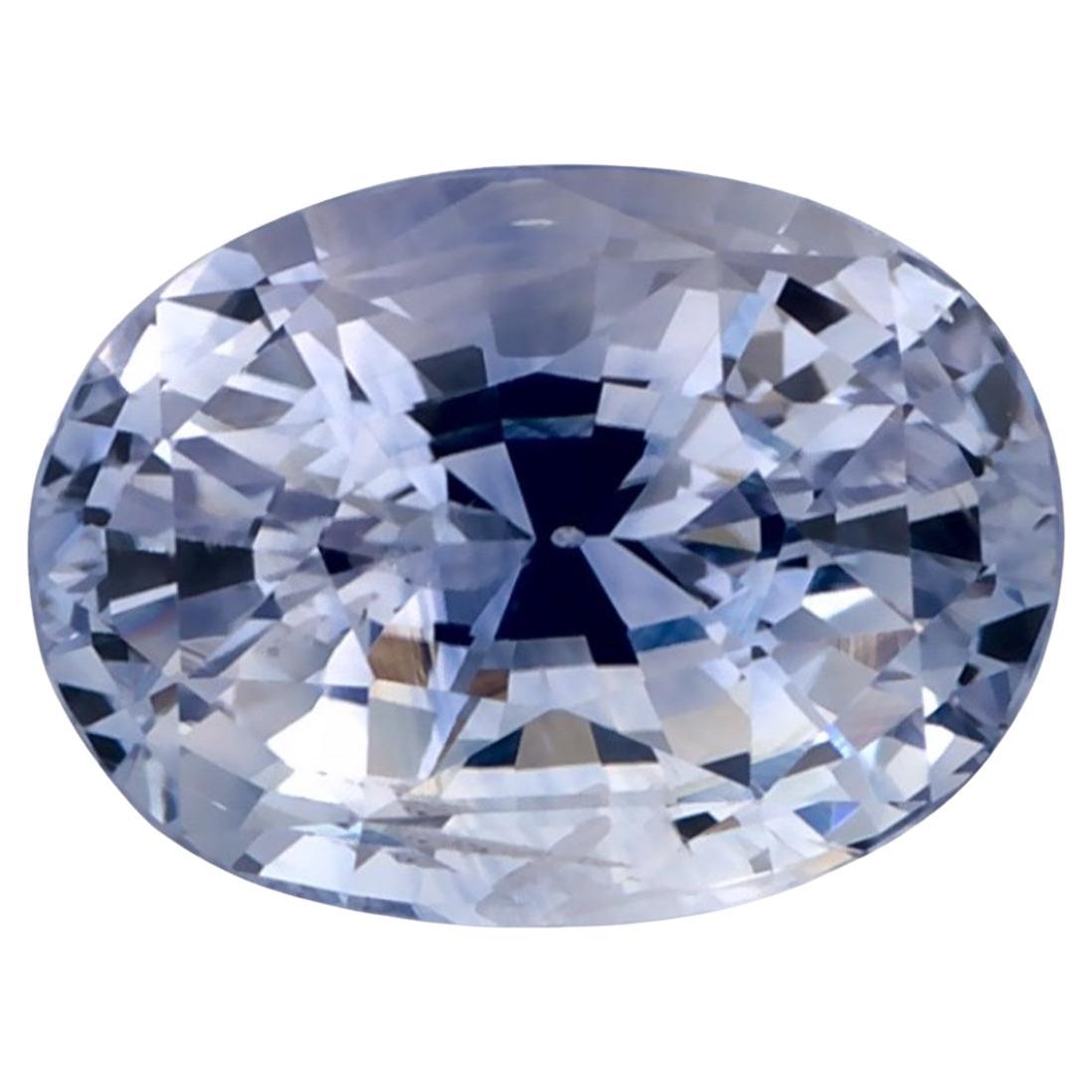 4,17 Karat blauer Saphir Oval zertifiziert loser Edelstein
