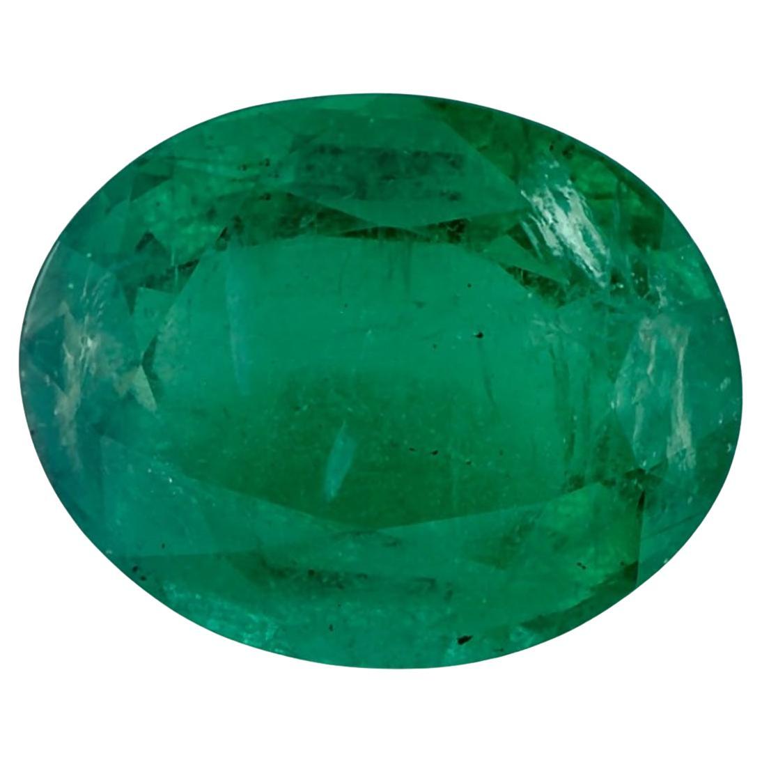 4.17 Karat Smaragd Oval Loser Edelstein