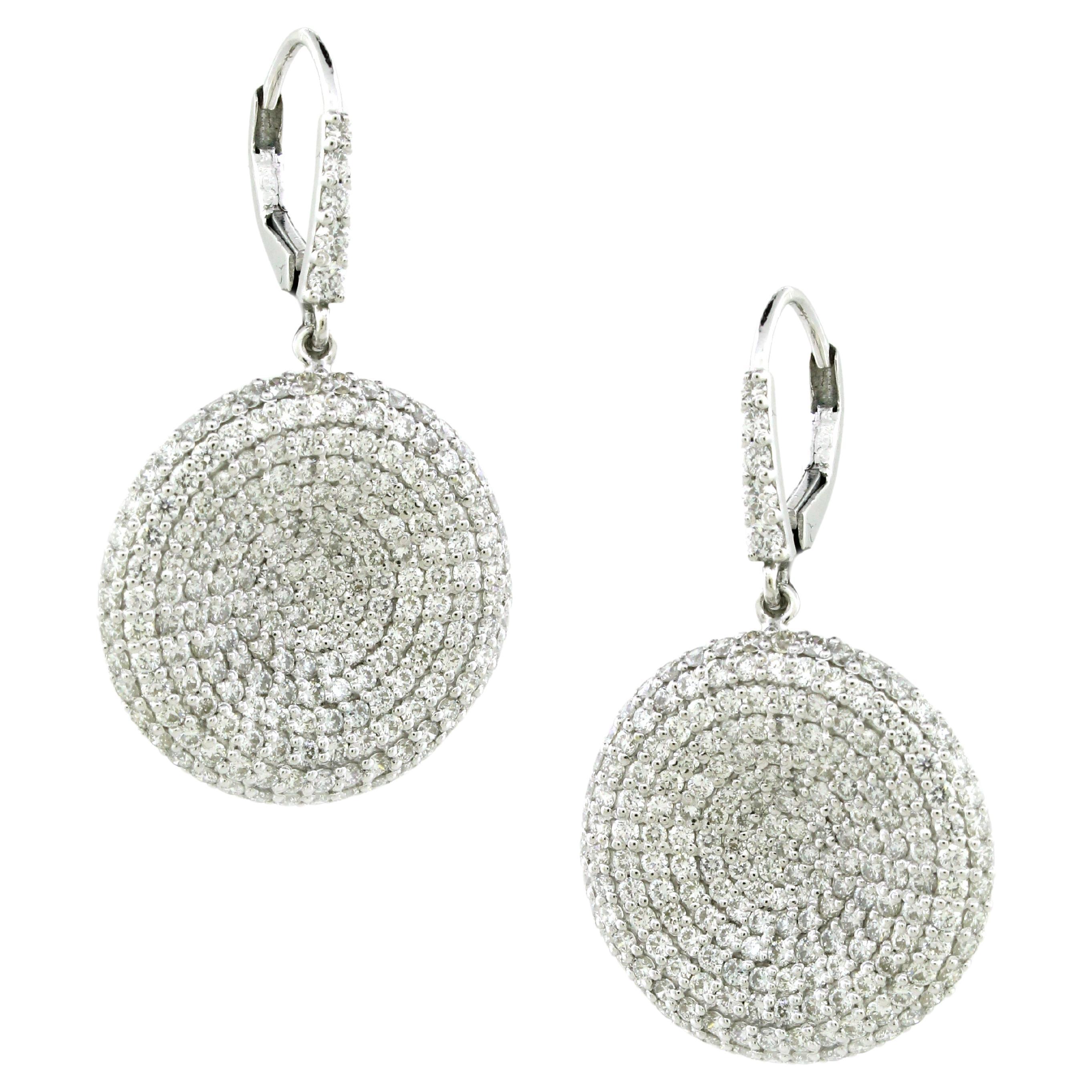 Pendientes de gota de diamante de 4,17 cts