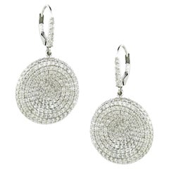 Pendientes de gota de diamante de 4,17 cts