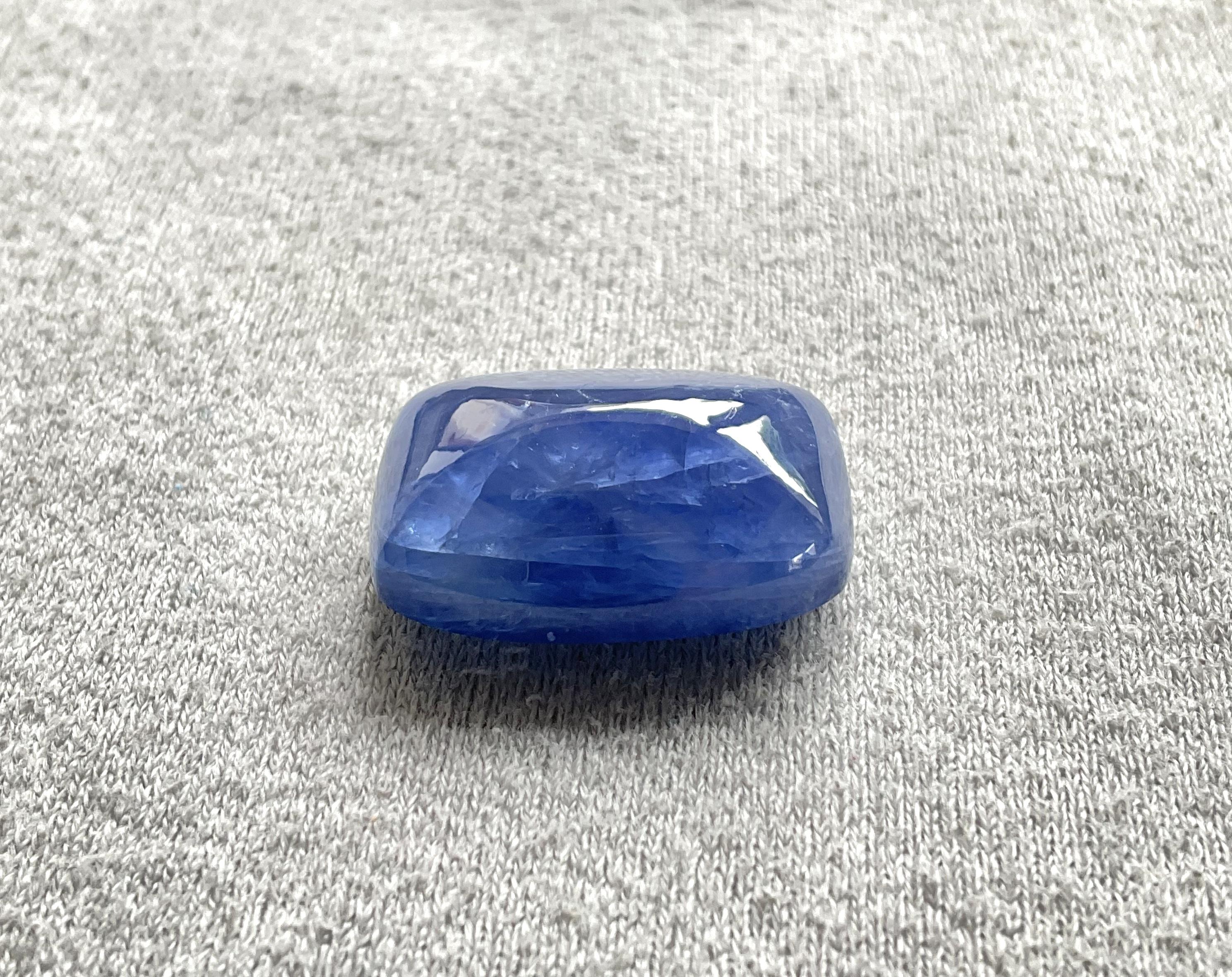 Women's or Men's 41.73 Carats Burmese Sapphire Cabochon Sugarloaf No-Heat Top Quality Natural Gem For Sale