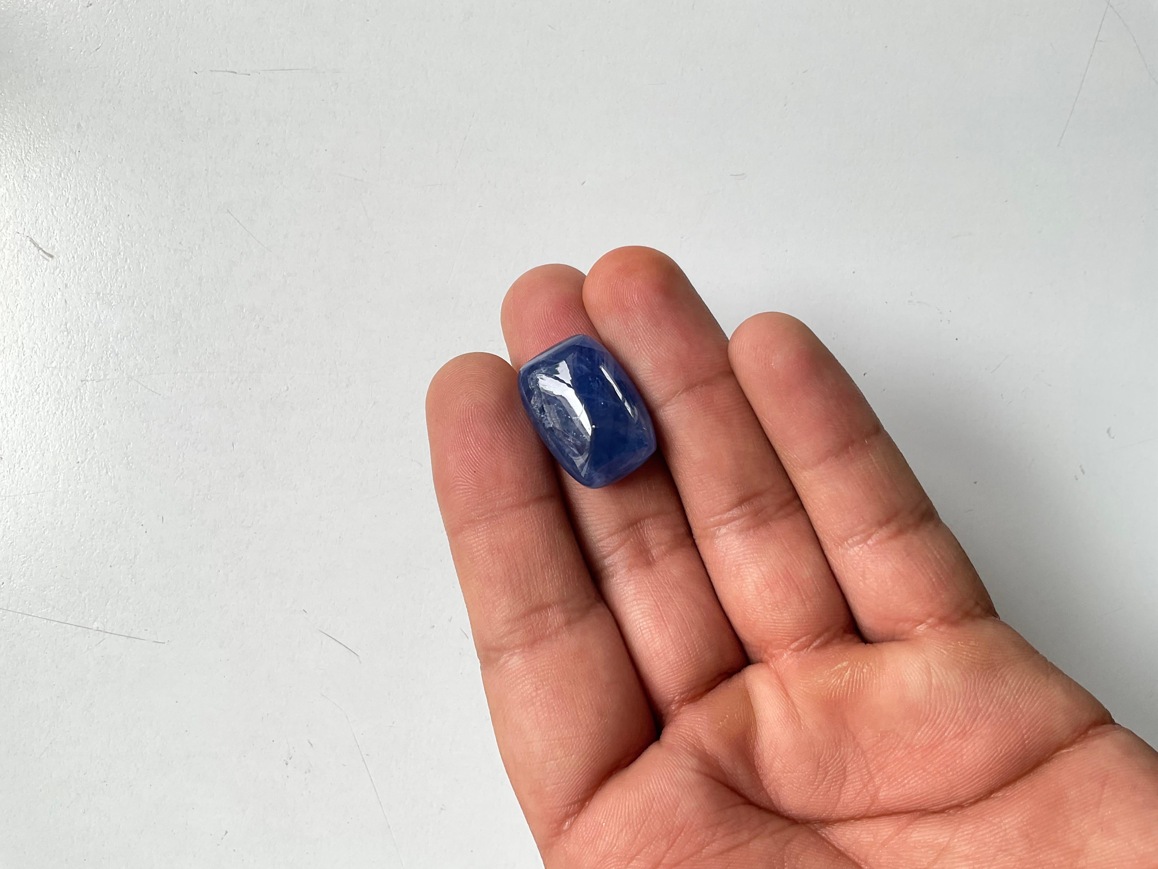41.73 Carats Burmese Sapphire Cabochon Sugarloaf No-Heat Top Quality Natural Gem For Sale 2