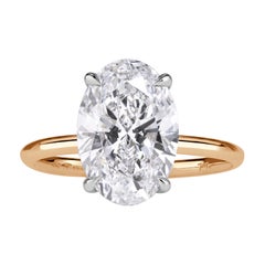 4.17ct Oval Cut Lab Grown Diamond Engagement Ring