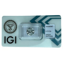 4.18Ct Natural Unheated Sapphire (9.52-9.62x6.39 mm)- IGI Certified