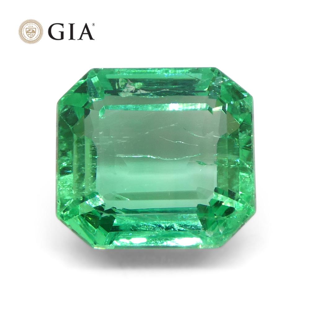 4.18ct Octagonal/Emerald Green Emerald GIA Certified Colombia   8
