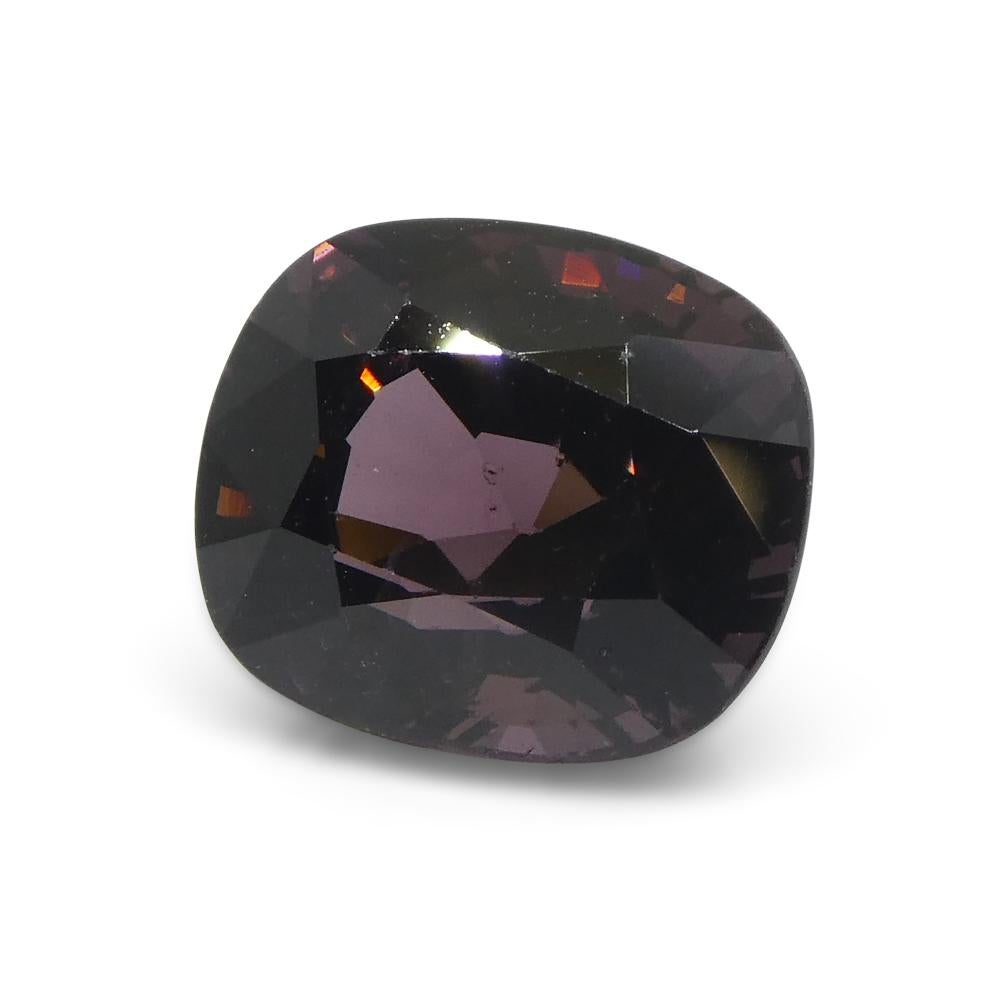 4.18ct Spinello viola rettangolare a cuscino dalla Birmania in vendita 1