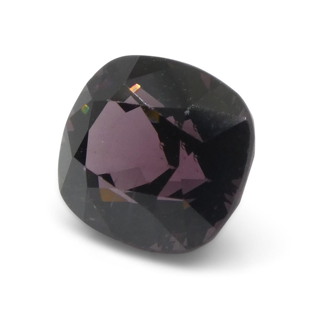 4.18ct Spinello viola rettangolare a cuscino dalla Birmania in vendita 2