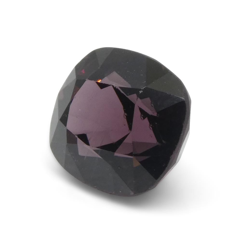 4.18ct Spinello viola rettangolare a cuscino dalla Birmania in vendita 3