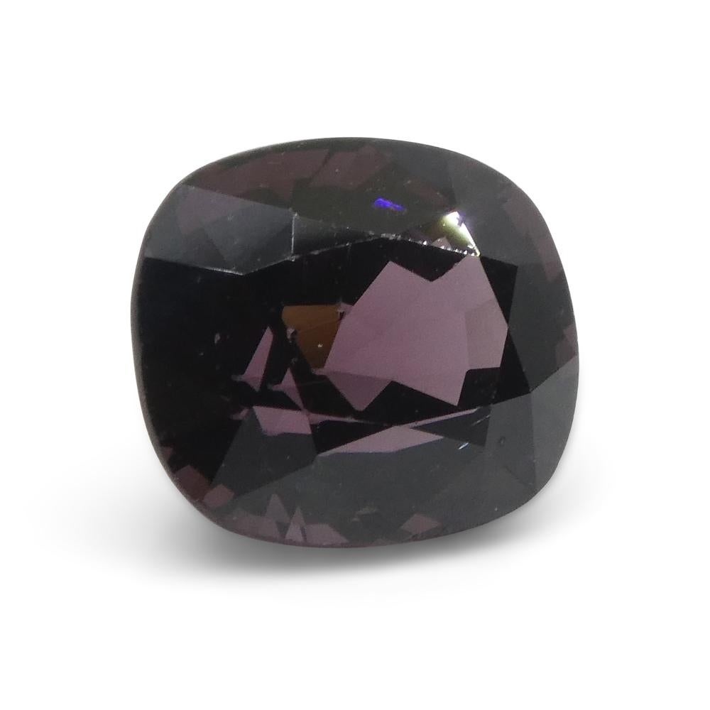 4.18ct Spinello viola rettangolare a cuscino dalla Birmania in vendita 5