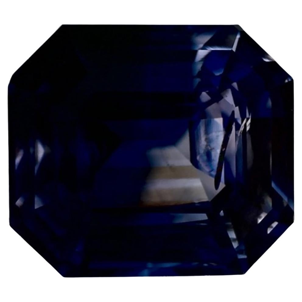 4.19 Karat Blauer Saphir Oktagon Loser Edelstein im Angebot