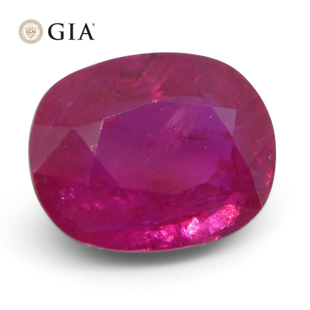 4.19ct Cushion Vivid Red Ruby GIA Certified Mozambique   For Sale 5