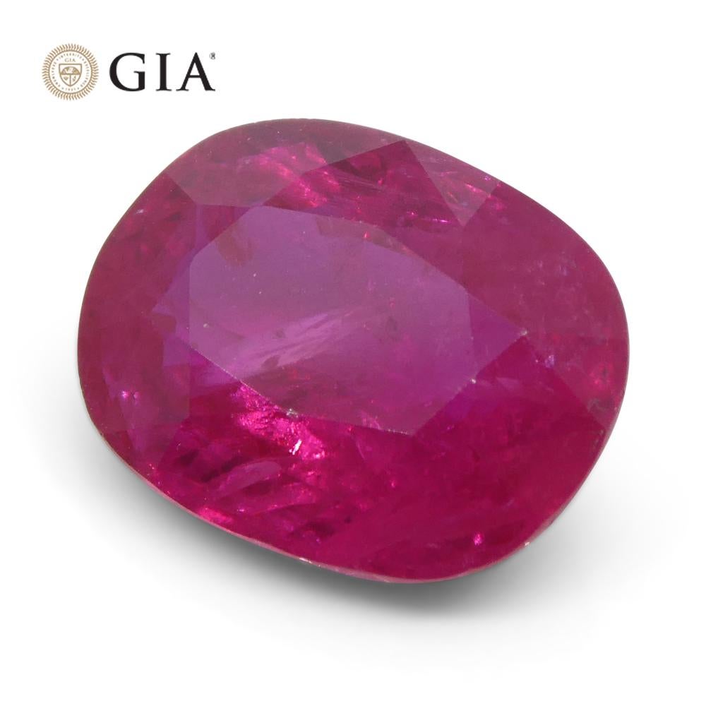 4.19ct Cushion Vivid Red Ruby GIA Certified Mozambique   For Sale 7