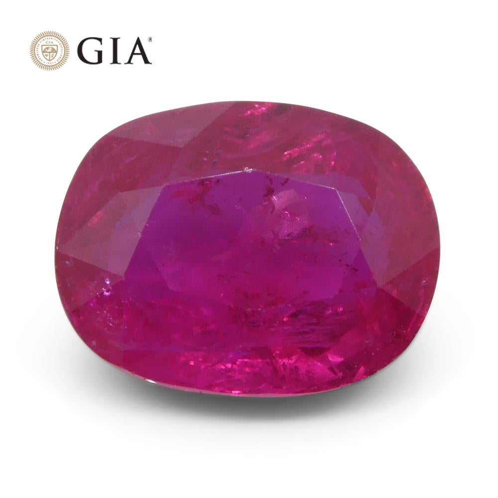 4.19ct Cushion Vivid Red Ruby GIA Certified Mozambique   For Sale 8