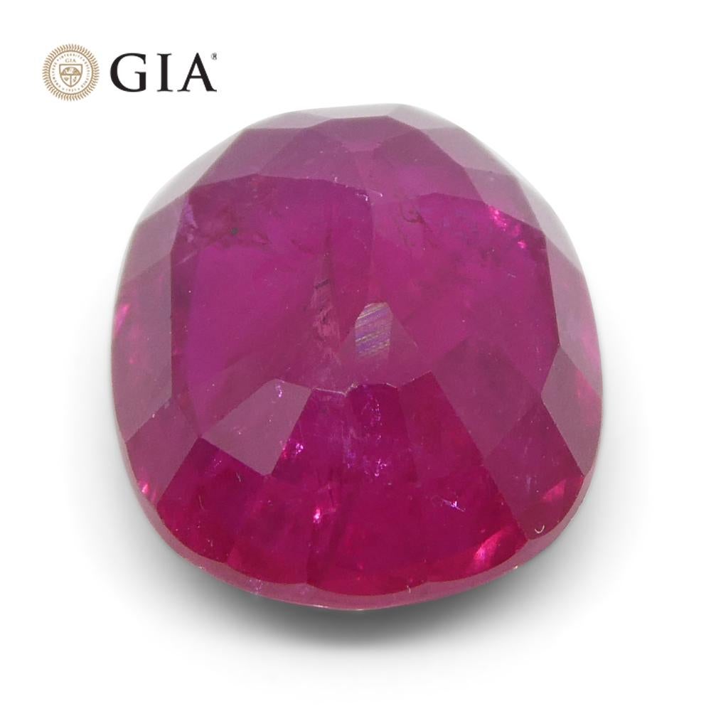 4.19ct Cushion Vivid Red Ruby GIA Certified Mozambique   For Sale 9