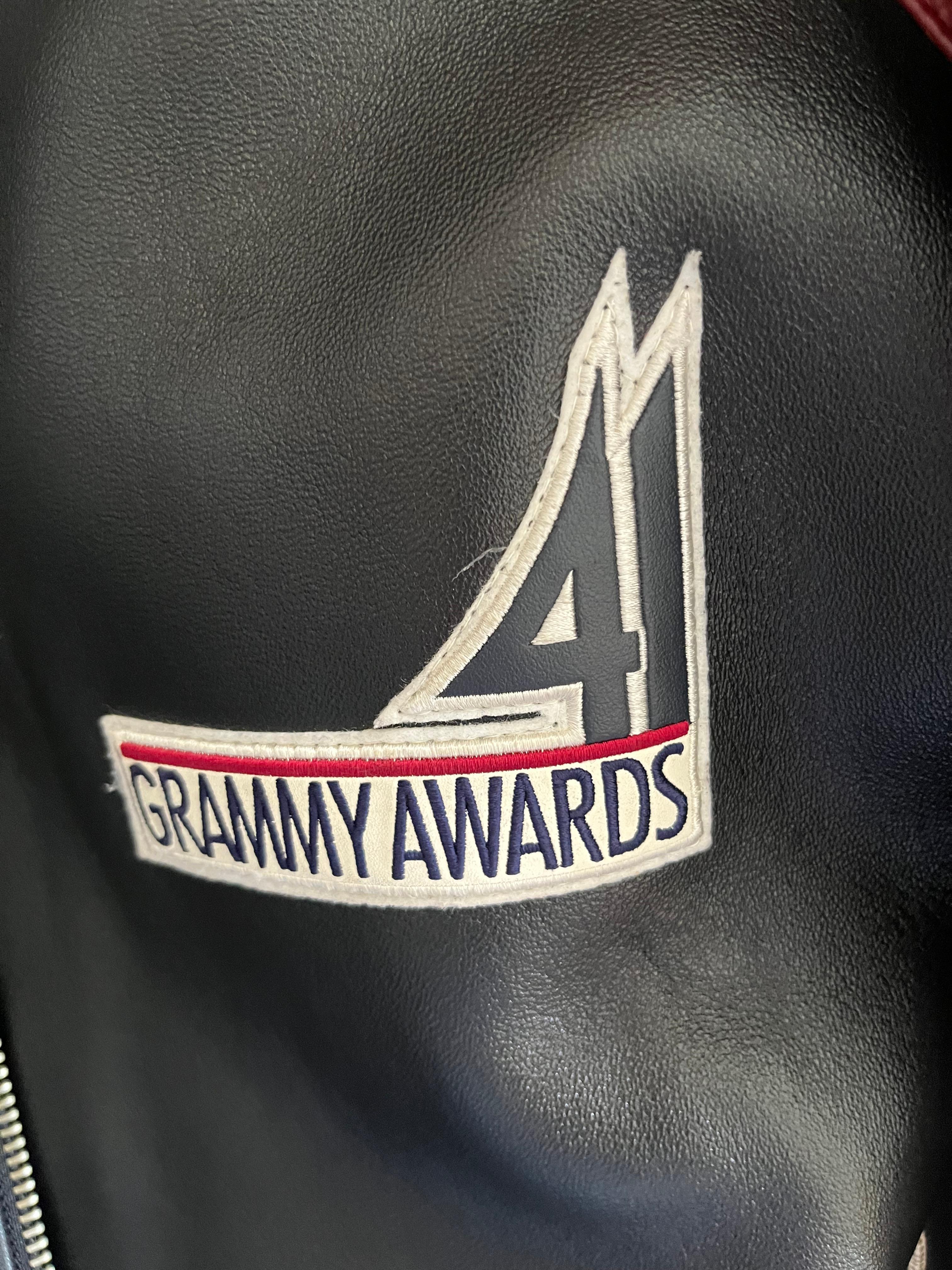 41st Grammy Awards Avirex Leather Jacket XL In Excellent Condition For Sale In Port Hope, ON